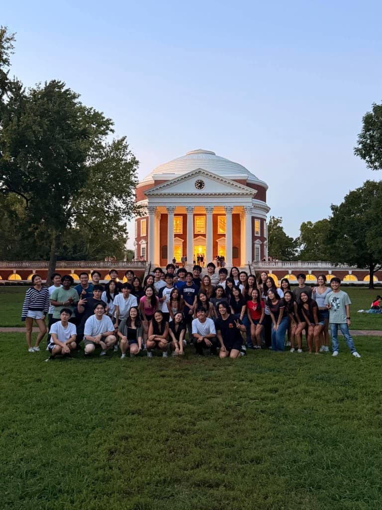 CSA members on the Lawn in front of the Rotunda